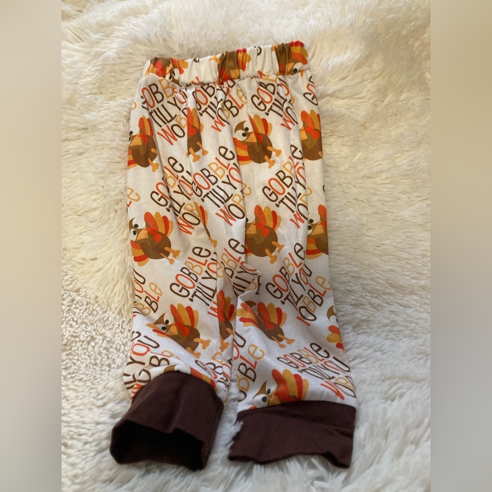 Thanksgiving Gobble till you wobble pants-kids 2T-Unisex